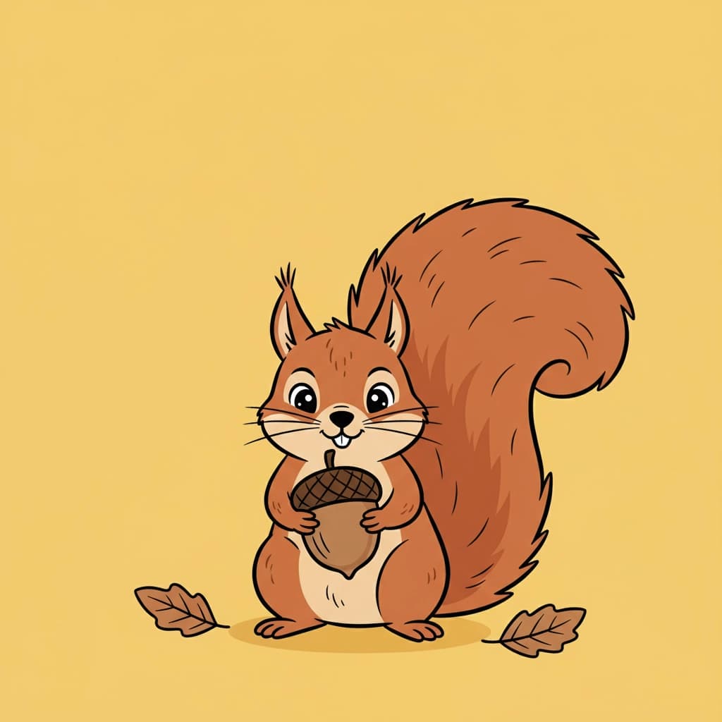Emil das Eichhörnchen und die verlorene Nuss
